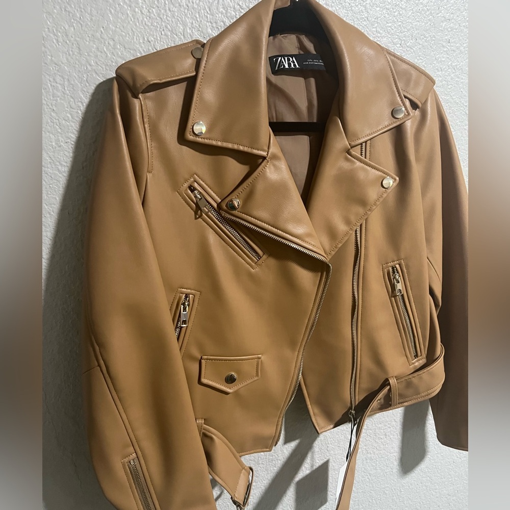 Zara faux leather jacket